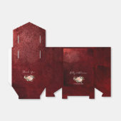 ロマンチックなブルゴーニュ赤面ピンク素朴フローラ結婚ズ フェイバーボックス (折り畳みなし)