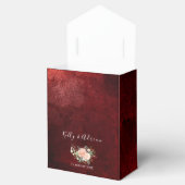 ロマンチックなブルゴーニュ赤面ピンク素朴フローラ結婚ズ フェイバーボックス (オープン)