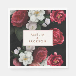 ロマンチックなブルゴーニュ黒赤秋の結婚式 スタンダードランチョンナプキン