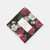 ロマンチックなブルゴーニュ黒赤秋の結婚式 スタンダードランチョンナプキン (角)