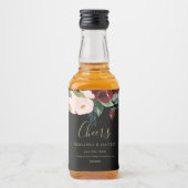 ロマンチックなブルゴーニュ、ピンク、ブルー、ブラック リキュールボトルラベル (正面)