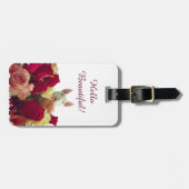 ロマンチックなブルテリア ラゲッジタグ (正面横)