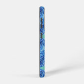 ロマンチックなブルーバラ SAMSUNG GALAXYケース (右側面)