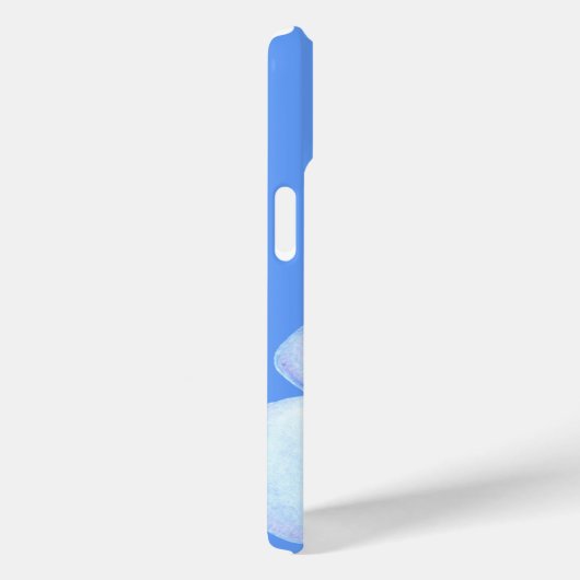 ロマンチックなブルーフラワーウォーター色の名前をカスタムする Case-Mate iPhoneケース (裏面 / 右)