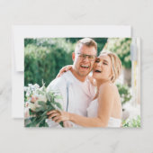 ロマンチックなブルーフローラRSVP QRコードフォト結婚ズ 出欠カード (裏面)