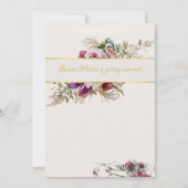 ロマンチックなブーケのブライダルシャワーの招待状 招待状 (裏面)