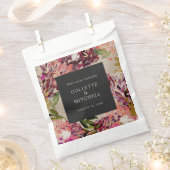 ロマンチックなブーケホットピンクブラック結婚ズ フェイバーバッグ (クリップ留めされた状態)