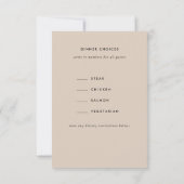 ロマンチックなブーケホットピンクブラック金ゴールド結婚式RSVP 招待状 (裏面)