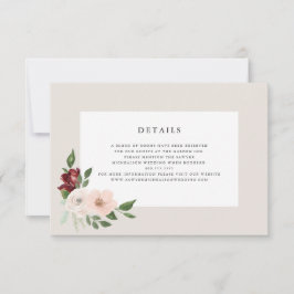 ロマンチックなブーケ詳細 出欠カード