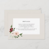 ロマンチックなブーケ詳細 出欠カード (正面/裏面)
