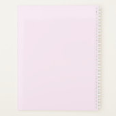 ロマンチックなプラムブルゴーニュ、赤面ピンクウェディングプランナー プランナー手帳 (裏面)