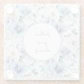 ロマンチックなプリティーラベンダー花 ガラスコースター (裏面)