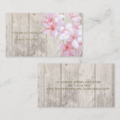 ロマンチックなプロフェッショナル、花、木の質感 名刺 (正面/裏面)