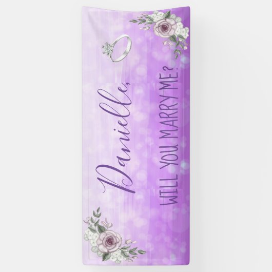 ロマンチックなプロポーザルのサインを私と結婚するか 横断幕 (縦)