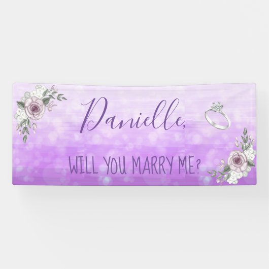 ロマンチックなプロポーザルのサインを私と結婚するか 横断幕