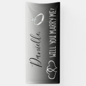 ロマンチックなプロポーザルのサインを私と結婚するか 横断幕 (縦)