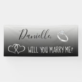 ロマンチックなプロポーザルのサインを私と結婚するか 横断幕 (横)