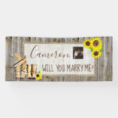 ロマンチックなプロポーザルのサインを私と結婚するか 横断幕 (横)