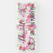 ロマンチックなプロポーザルのサインを私と結婚するか 横断幕 (縦)