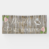 ロマンチックなプロポーザルのサインを私と結婚するか 横断幕 (横)