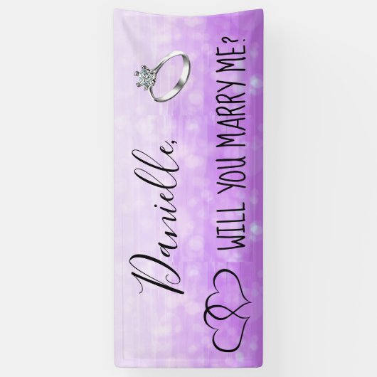 ロマンチックなプロポーザルのサインを私と結婚するか 横断幕 (縦)