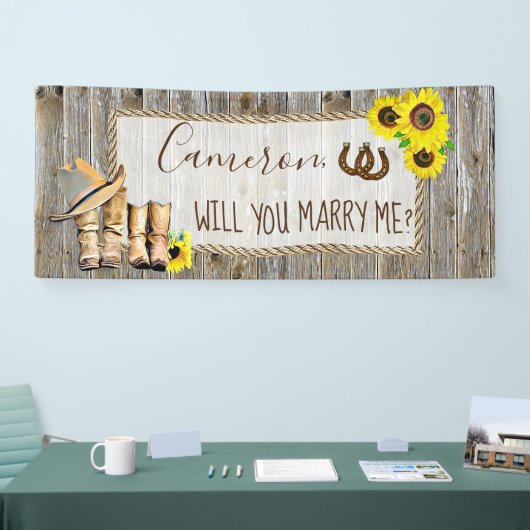 ロマンチックなプロポーザルのサインを私と結婚するか 横断幕 (トレードショー)