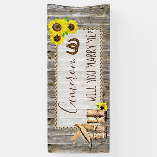 ロマンチックなプロポーザルのサインを私と結婚するか 横断幕 (縦)