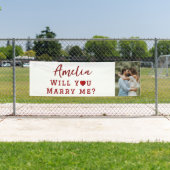 ロマンチックなプロポーザルの写真 横断幕 (インサイチュ)