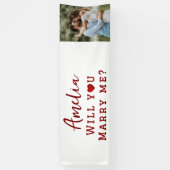 ロマンチックなプロポーザルの写真 横断幕 (縦)