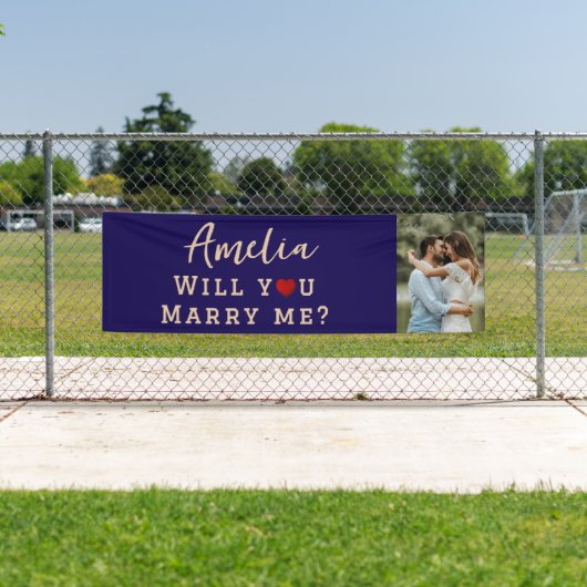 ロマンチックなプロポーザルの写真 横断幕 (インサイチュ)