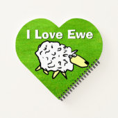 ロマンチックなプンオンアヒツジデザイン ノートブック (裏面)