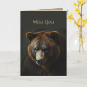 ロマンチックなベアーハグ悲しい孤独なおもしろいユーモア恋しく思ユーザー カード (黄色い花)