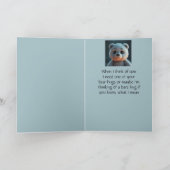 ロマンチックなベアーハグ悲しい孤独なおもしろいユーモア恋しく思ユーザー カード (内部)