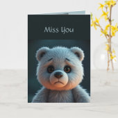 ロマンチックなベアーハグ悲しい孤独なおもしろいユーモア恋しく思ユーザー カード (黄色い花)