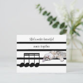 ロマンチックなベンガル猫 ポストカード (スタンド正面)