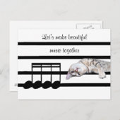 ロマンチックなベンガル猫 ポストカード (正面/裏面)