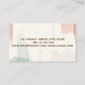 ロマンチックなベーカリー、水の色ミキサー花 名刺 (裏面)