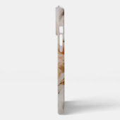 ロマンチックなベージュバライニシャルガーリー iPhoneケース (左側面)