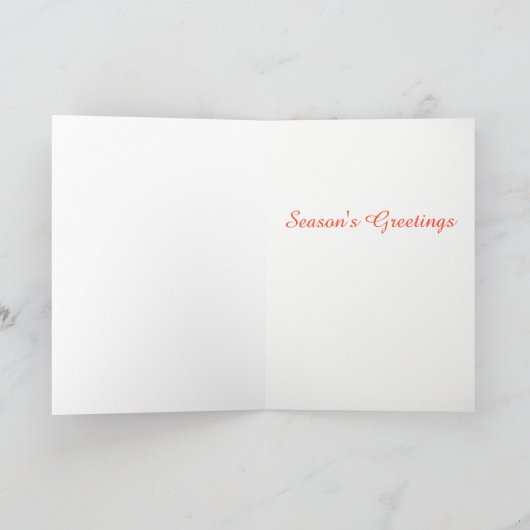 ロマンチックなホスタイリッシュリーハートのクリスマスカード シーズンカード (内部)