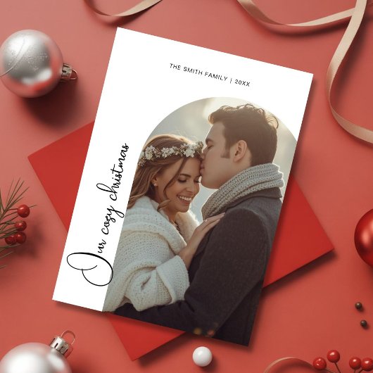 ロマンチックなホリデー カップルのホリデー カード