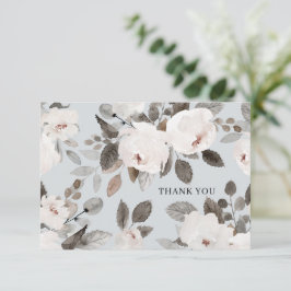 ロマンチックなホワイトウォーター色のバラサンキューカード サンキューカード