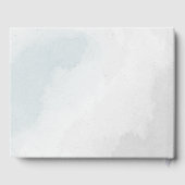 ロマンチックなホワイトダスティー&ネイビーブルーフローラグリーングー ゲストブック (裏面)