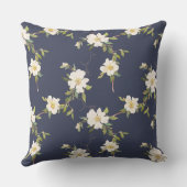 ロマンチックなホワイトフローラ クッション (裏面)