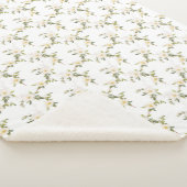 ロマンチックなホワイトフローラ シェルパブランケット (3/4)