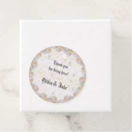 ロマンチックなホワイトローゼズゲストメッセージカード フェイバータグ