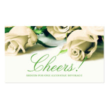 ロマンチックなホワイトロ結婚ーズドリンクチケット