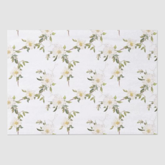 ロマンチックなホワイト結婚フローラ 薄葉紙 (正面)