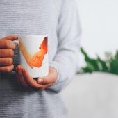 "ロマンチックなホールディングハンズイラストレーションマグカップ – 愛&愛 ツートーンマグカップ