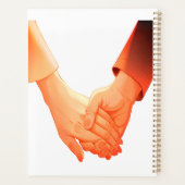 "ロマンチックなホールディングハンズイラストレーション- Love & Conn プランナー手帳 (裏面)