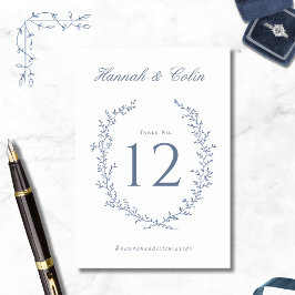 ロマンチックなボタニカル結婚クレスト テーブルナンバー